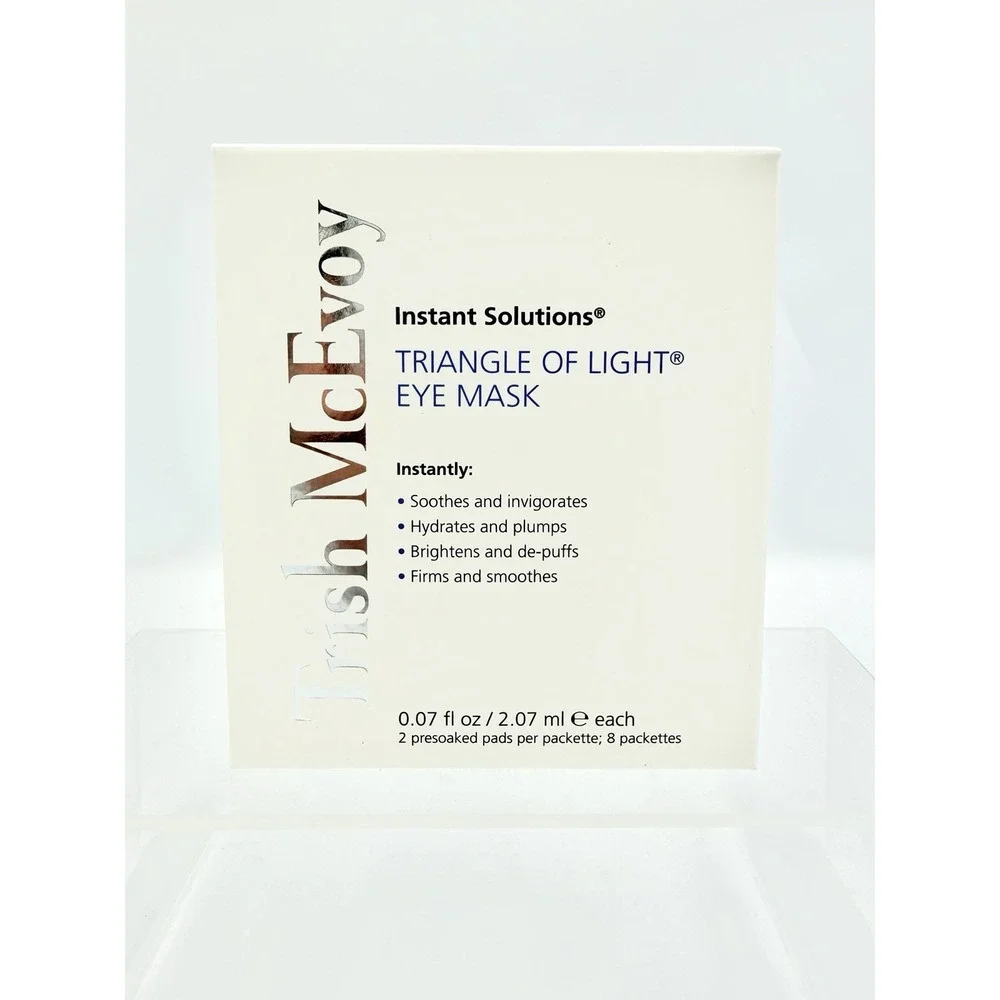 8 Packs-16 pads!-NEW TRISH MCEVOY Instant Solutions Triangles of Light Eye Mask